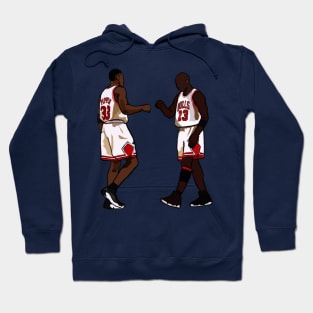 Michael Jordan And Scottie Pippen Throwback Chicago Bulls NBA Hoodie